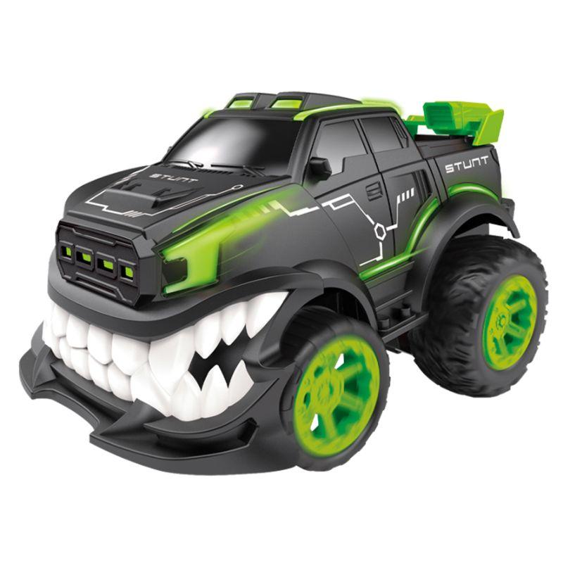 D-power - Remote Control Fold Shark Stunt Crawler Car -Green