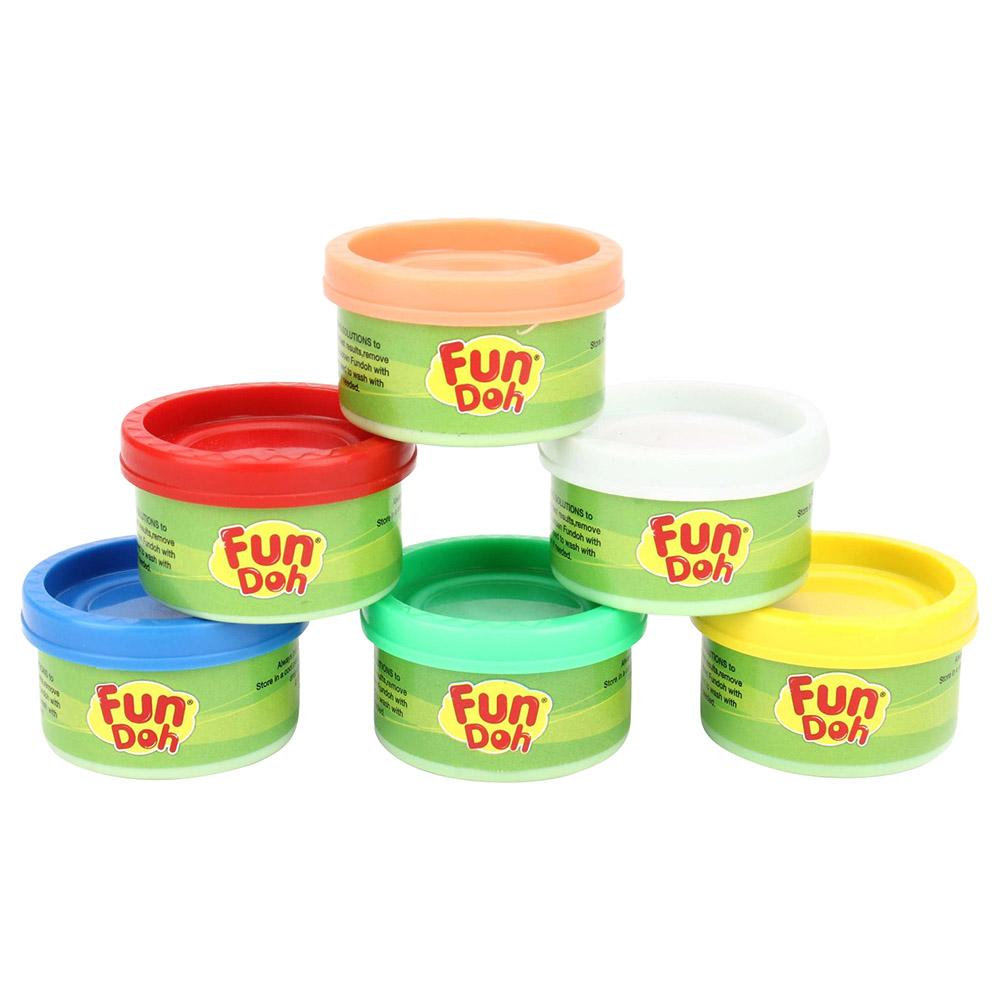 معجون للاطفال عدد 6 صغير فن دوه فونسكول Funskool Mini Fun Dough