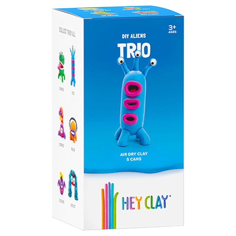 Hey Clay - Colorful Trio Modelling Air-Dry Clay - 5 Cans