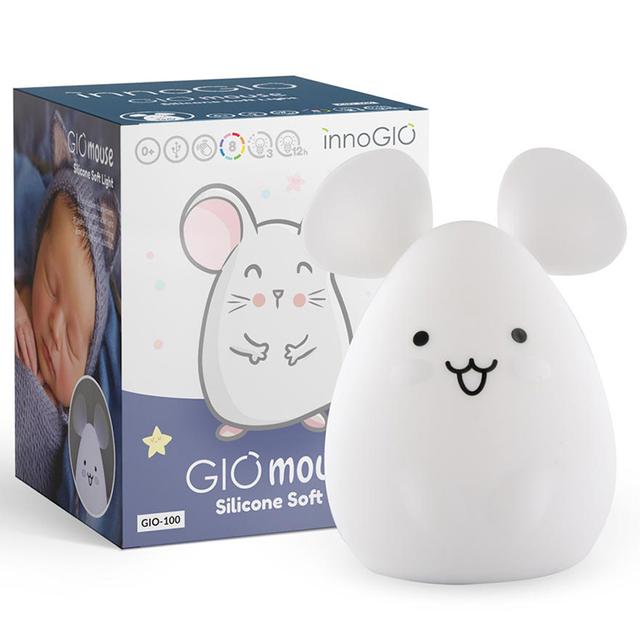 مصباح ليلي للاطفال (اضاءة ليلية) سيليكون إنوجيو Innogio - Gio Mouse Silicone Night Light For Kids - SW1hZ2U6OTIyNDM1