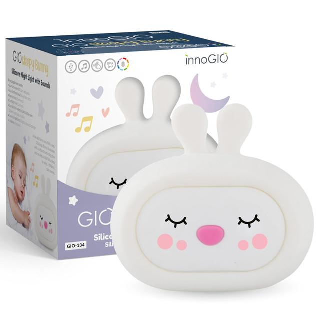 مصباح ليلي للاطفال (اضاءة ليلية) سيليكون إنوجيو  Innogio Gio Sleepy Bunny Silicone Night Light For Kids - SW1hZ2U6OTIyNTg1