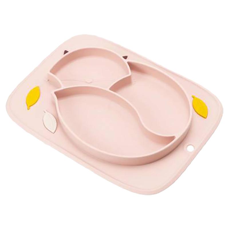 Innogio - Gio Fox Plate For Baby - Pink