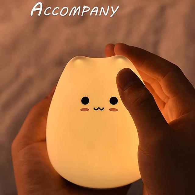 مصباح ليلي للاطفال (اضاءة ليلية) سيليكون إنوجيو - صغير Innogio Gio Kitty Mini Silicone Night Light For Kids - SW1hZ2U6OTIyMzIz