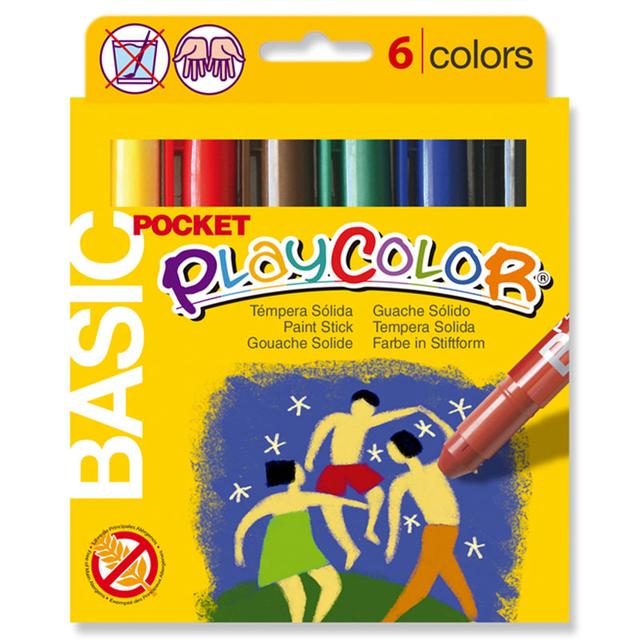 ألوان أساسية للأطفال عدد 6 بلاي كلر Playcolor Basic Pocket Colours - SW1hZ2U6OTI0MjA1