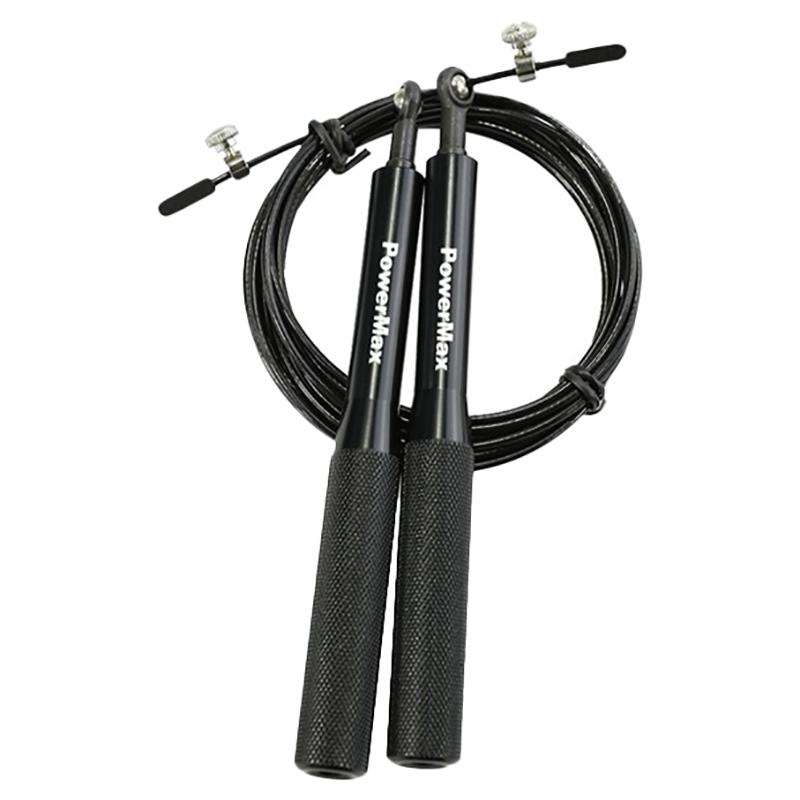 حبل مقاومة باور ماكس بمقبض 15 سم Powermax JA-3 Exercise Speed Jump Rope Black