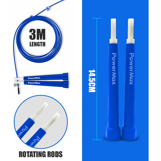 Powermax - JP-2 Exercise Speed Jump Rope - Blue - SW1hZ2U6OTI0Mzg1