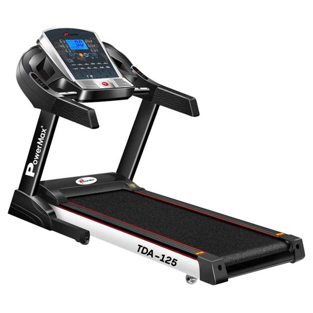 Powermax - TDA-125 Motorized Treadmill Auto Incline - Black - SW1hZ2U6OTI0NzY1