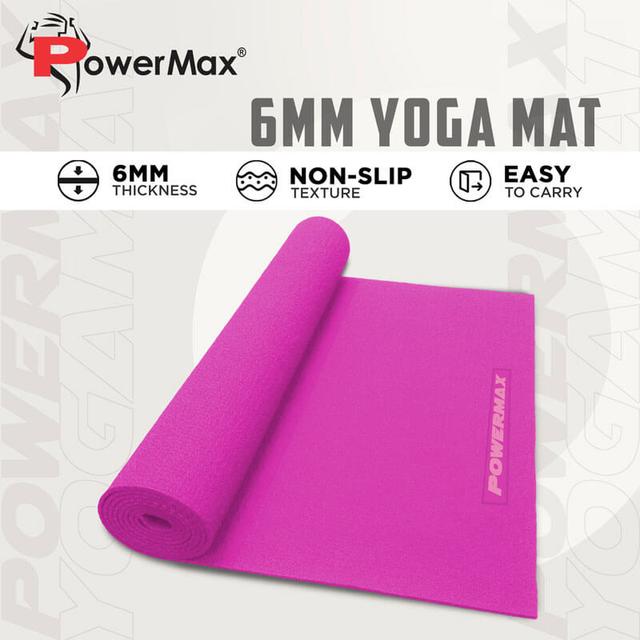 Powermax - Yoga Mat - 6mm - Dark Pink - SW1hZ2U6OTI0NTUx