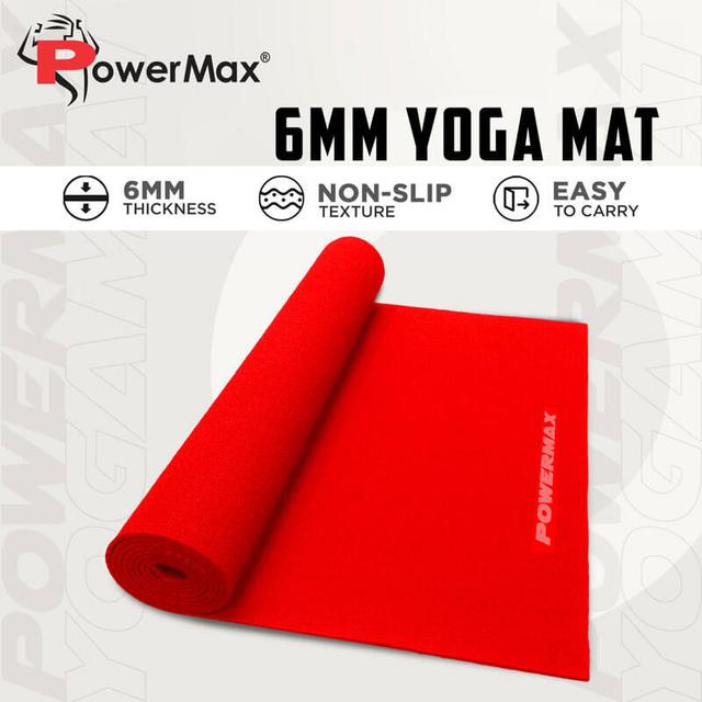 Powermax - Yoga Mat - 6mm - Red - SW1hZ2U6OTI0NTQw