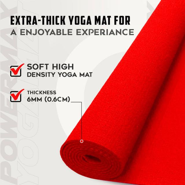 Powermax - Yoga Mat - 6mm - Red - SW1hZ2U6OTI0NTQ0