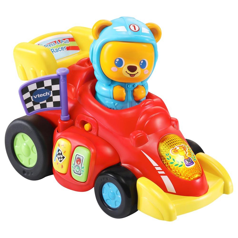 لعبة سيارة السباق للاطفال في تيك Vtech Press & Pull Racer