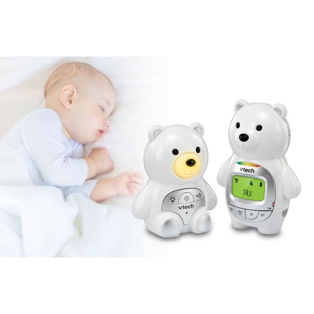جهاز سماع صوت الطفل في تيك بشاشة LED Vtech - Baby Bear Digital Audio Monitor - White - SW1hZ2U6OTI2NTg0