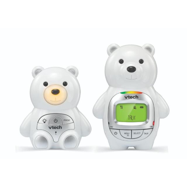 جهاز سماع صوت الطفل في تيك بشاشة LED Vtech - Baby Bear Digital Audio Monitor - White - SW1hZ2U6OTI2NTg2