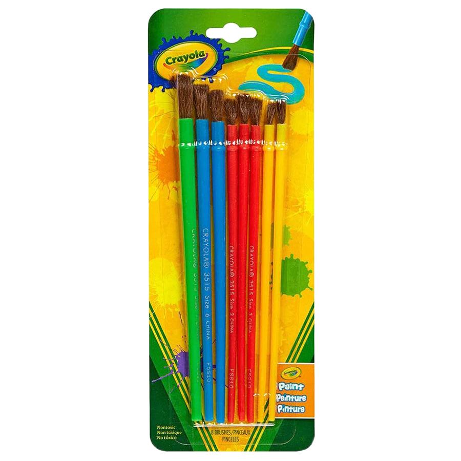 فراشي تلوين ( عدد 8 ) للأطفال من كرايولا  Crayola - Art & Craft Brush Set