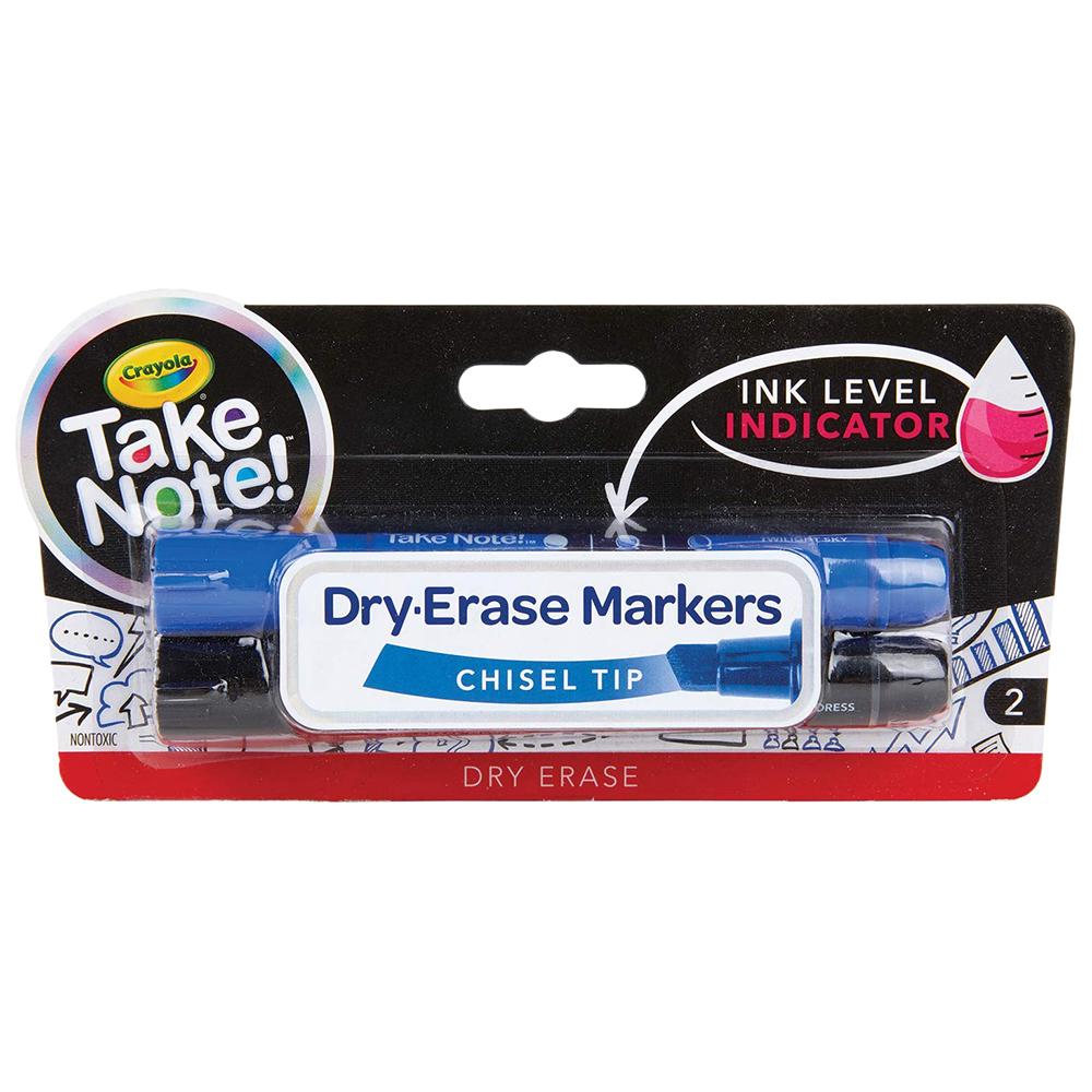 أقلام سبورة 2 قلم من كرايولا Crayola Take Note Dry Erase Markers