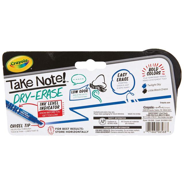 Crayola - Take Note Dry Erase Markers, Pack of 2 - SW1hZ2U6OTE4OTk4