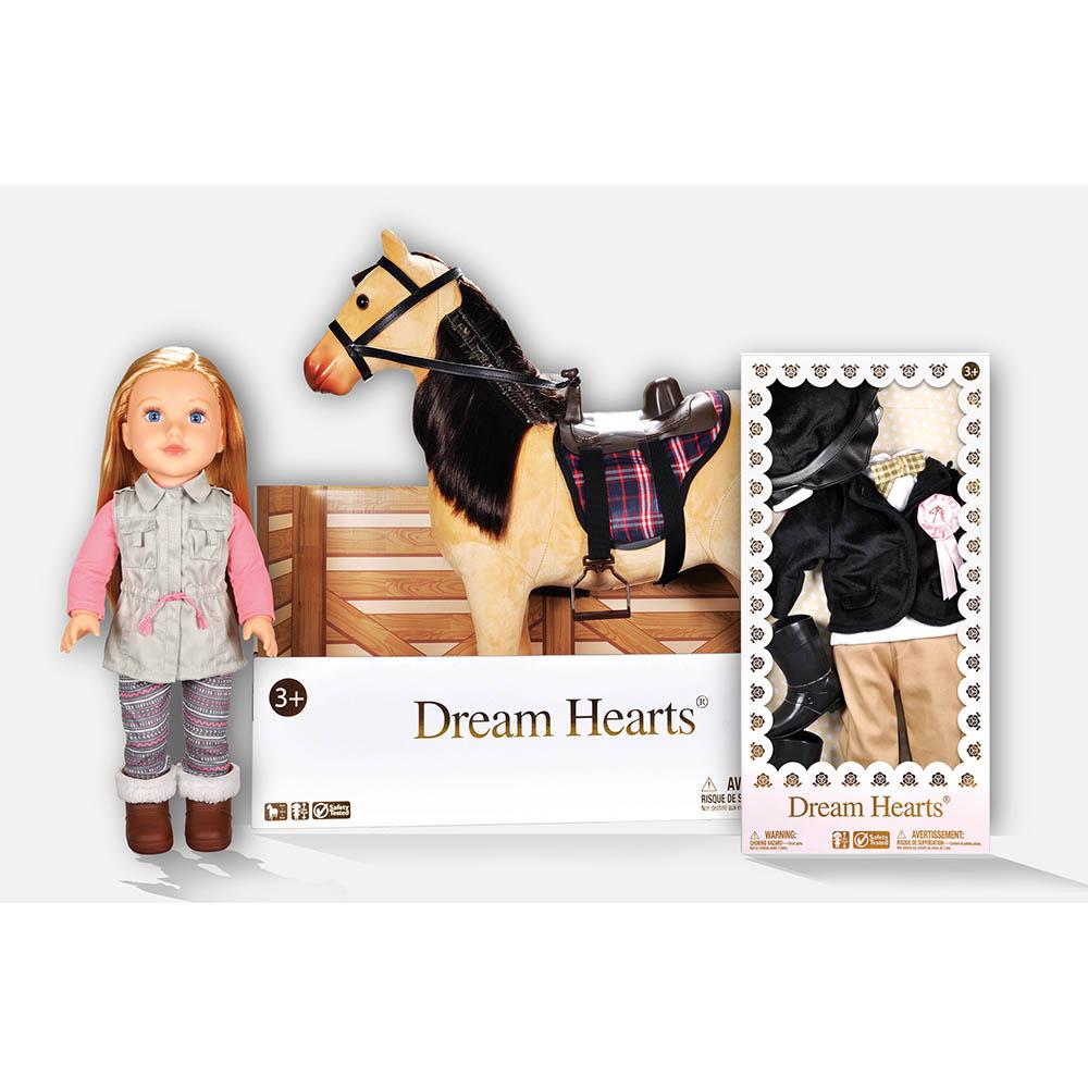Lotus Horse Set, Equestrian Outfit & Soft Lilybeth Girl Doll