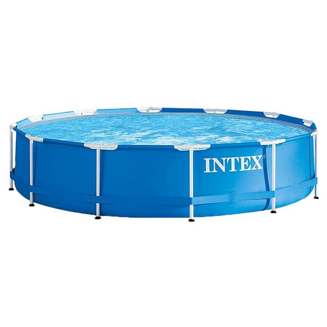 مسبح معدني 12قدم 2006 لتر أزرق انتكس Intex Metal Frame Pool Set - SW1hZ2U6OTM4NTY3