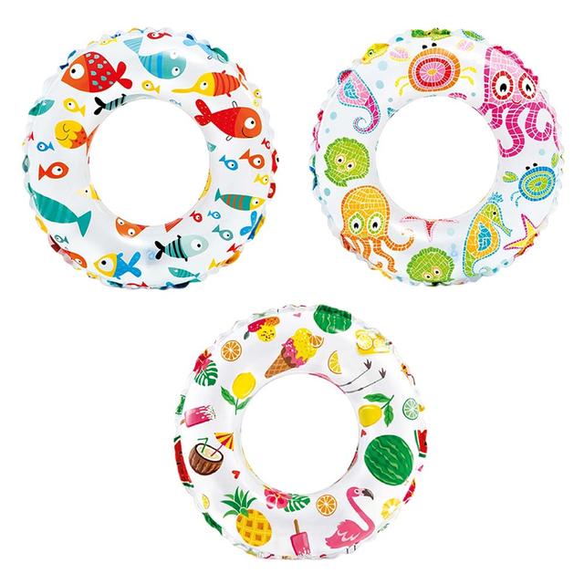 عوامة مسبح قابلة للنفخ للأطفال 51 سم انتكس Intex Lively Print Swim Rings 51cm 1pc - SW1hZ2U6OTM4MDA5