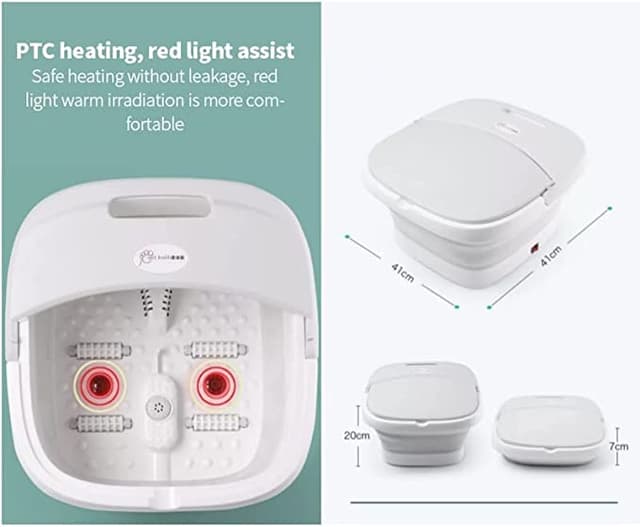 حوض غسيل القدمين مع بكرات تدليك Foldable Foot Bath Household Massage Tub