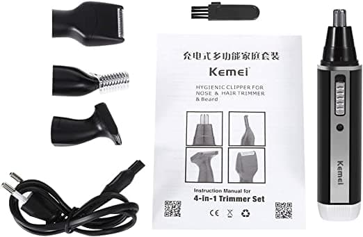 ماكينة حلاقة الأنف كيمي Kemei 4 in 1 Electric nose hair trimmer