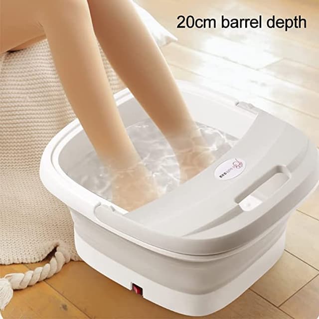 حوض غسيل القدمين مع بكرات تدليك Foldable Foot Bath Household Massage Tub