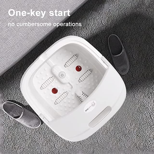 حوض غسيل القدمين مع بكرات تدليك Foldable Foot Bath Household Massage Tub