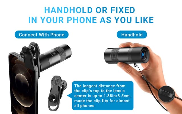 دربيل منظار صغير 6X أبيكسيل Apexel 6X HD Close Focus Monocular Telescope