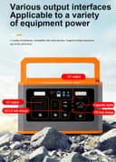 بطارية متنقلة للرحلات كروني CRONY BS800 Portable Power Station 555WH