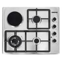 غاز بلت ان مسطح 3 عيون وسطح تسخين كهربائي جيباس Geepas Stainless Steel Built-in Gas & Electric Hot Plate Hob