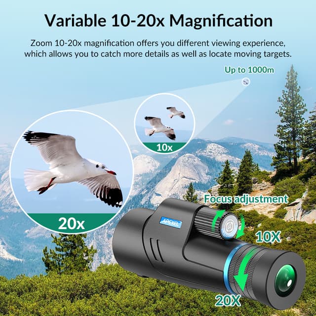 Apexel Hd Zoom 10-20X Monocular Telescope