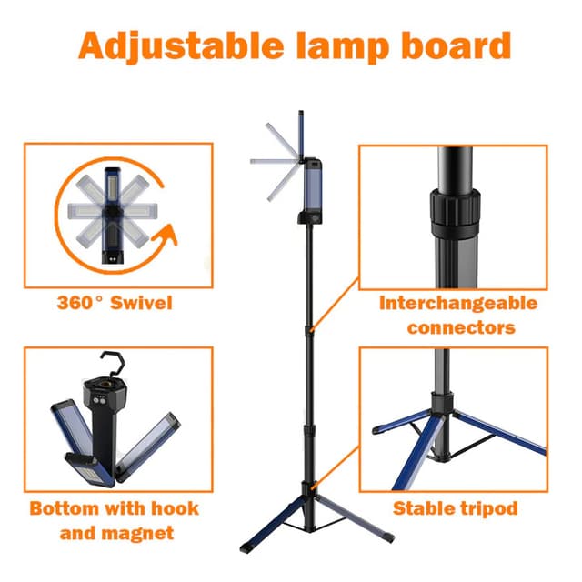 كشاف ليد خارجي صنارة للرحلات قابل للشحن Crony VIP-12 Outdoor multi-function lamp