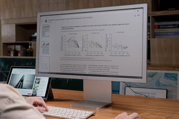 25.3" boox mira pro 25.3 16 9 monochrome e ink monitor Silver Gray