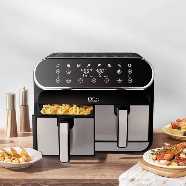 قلاية هوائية مزدوجة 8 لتر Ultima Cosa Preso Luxe 8.5QT Dual Air Fryer