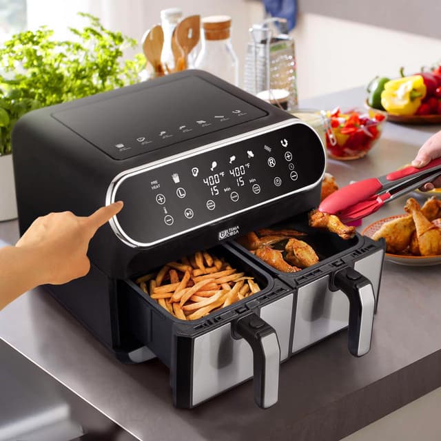 قلاية هوائية مزدوجة 8 لتر Ultima Cosa Preso Luxe 8.5QT Dual Air Fryer