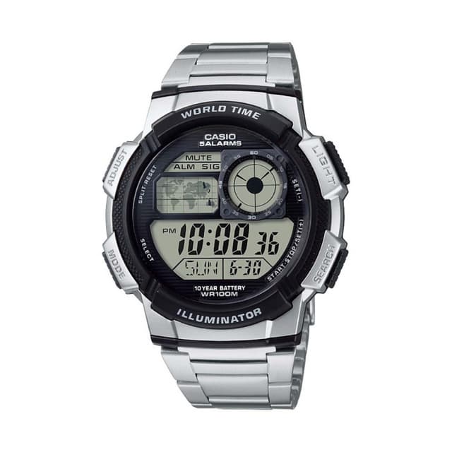 ساعة يد رجالية كاسيو رقمية مقاومة للماء معدن CASIO Digital Men Watch AE-1000WD-1AVDF