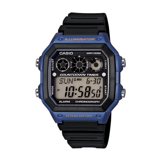 ساعة يد رجالية كاسيو رقمية مقاومة للماء CASIO Digital Men AE-1300WH-2AVDF - 670273