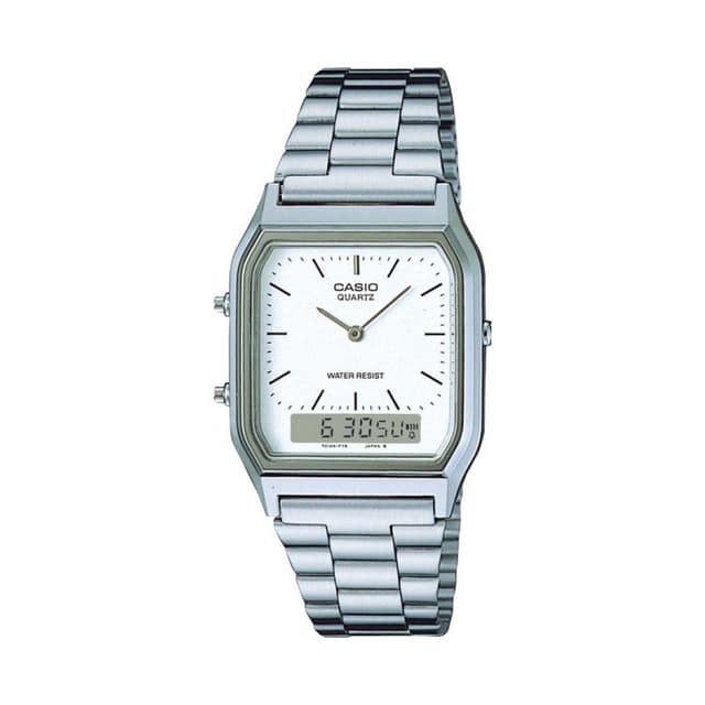ساعة كاسيو الأصلية للجنسين معدن CASIO Vintage Unisex Watch AQ-230A-7DMQ