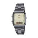 ساعة كاسيو القديمة الأصلية معدن أسود CASIO Vintage Unisex Watch