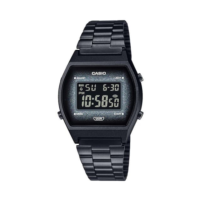 ساعة كاسيو الاصلية رقمية للجنسين مقاومة للماء أسود CASIO Vintage Unisex Watch B640WBG-1BDF