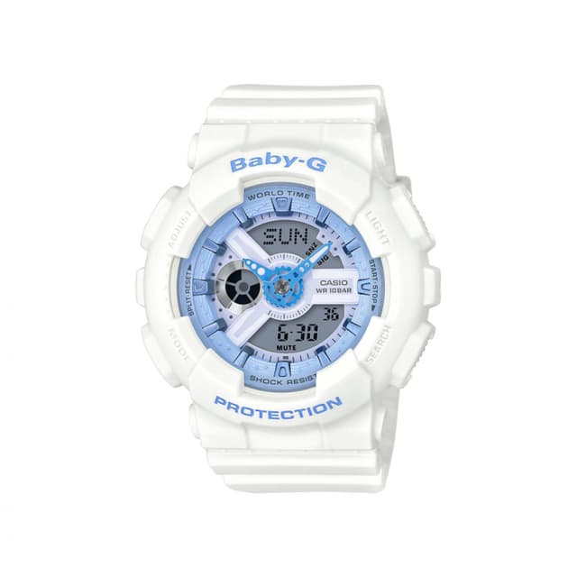 ساعة كاسيو بيبي جي كاجيوال نسائية أبيض Casio BABY-G Casual Women Watch BA-130-7A2DR - 660085