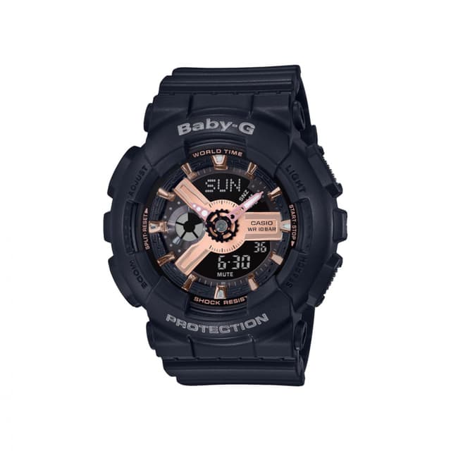 ساعة كاسيو بيبي جي كاجيوال نسائي أسود Casio BABY-G Casual Women Watch BA-110RG-1ADR - 660042