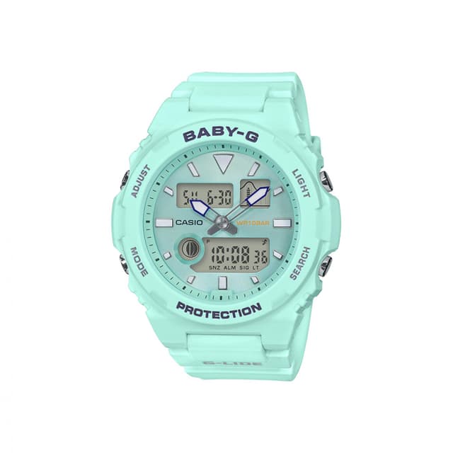 ساعة كاسيو بيبي جي جي ليد نسائية أخضر Casio BABY-G G-LIDE Women Watch BAX-100-3ADR - 660011