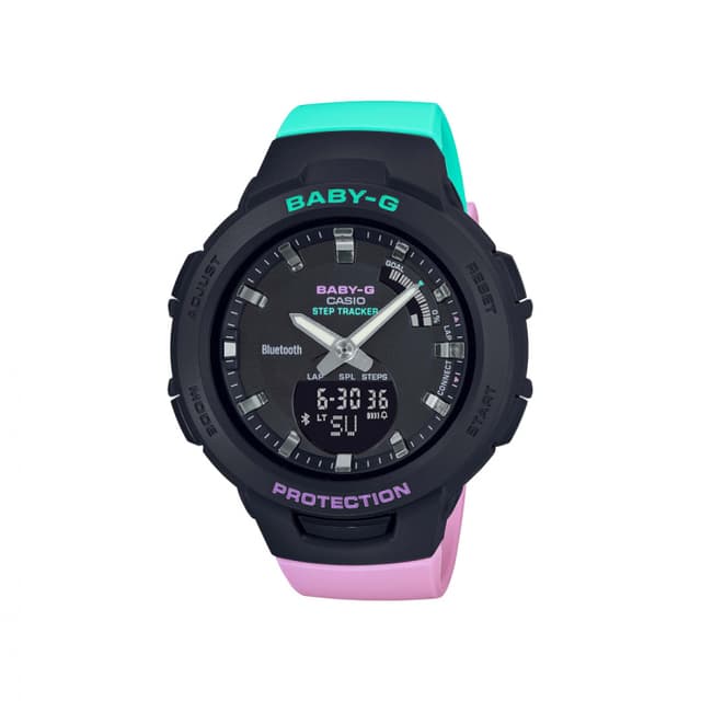 ساعة كاسيو بيبي جي جي سكواد نسائية Casio BABY-G G-SQUAD Women Watch BSA-B100MT-1ADR - 670153