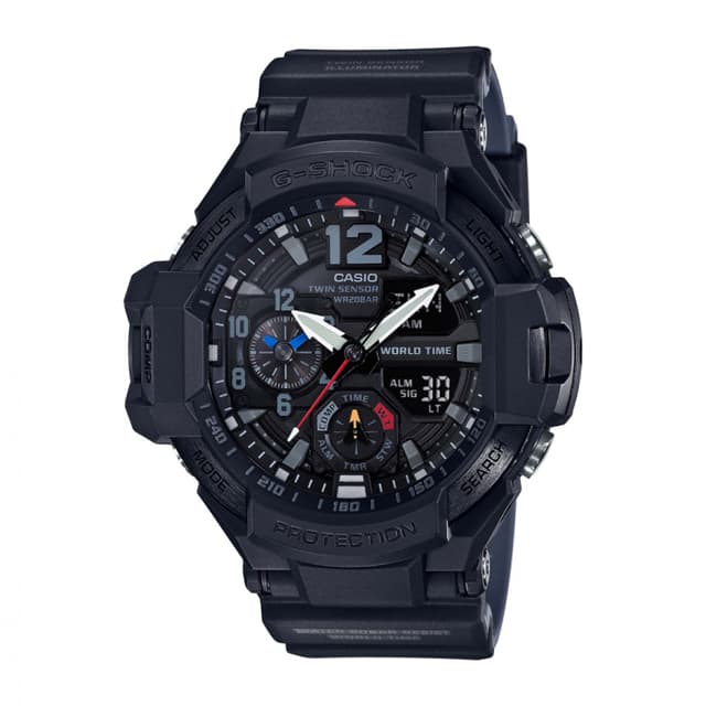 ساعة كاسيو جي شوك ماستر اوف جي جرافيتي ماستر أنالوج و رقمي Casio G-SHOCK Master of G GRAVITYMASTER Men Watch GA-1100-1A1DR