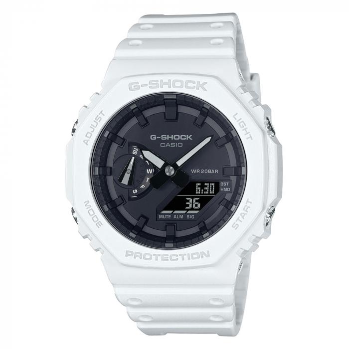 ساعة كاسيو جي شوك كاجيوال رجالي أبيضCasio G-SHOCK Casual Men Watch GA-2100-7ADR