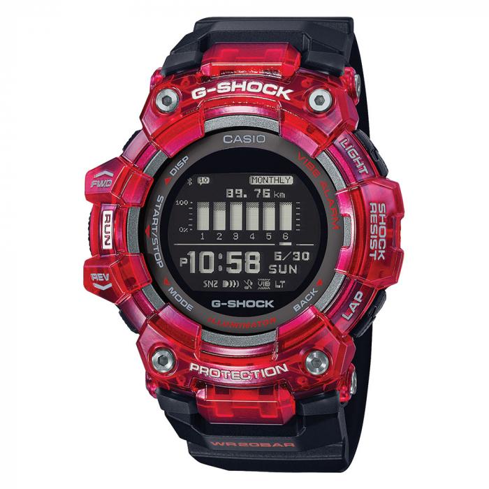 ساعة كاسيو جي شوك جي سكواد رقمي رجالي أحمر Casio G-SHOCK G-SQUAD Men Watch GBD-100SM-4A1DR