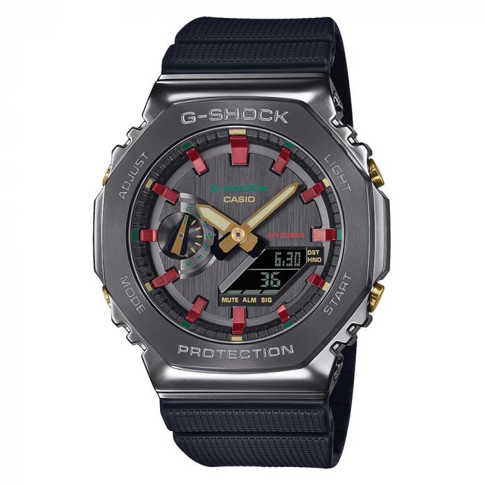 ساعة كاسيو جي شوك ميتال كولكشن أنالوج و رقمي رجالي أسود Casio G-SHOCK Metal Collection  Watch GM-S2100CH-1ADR