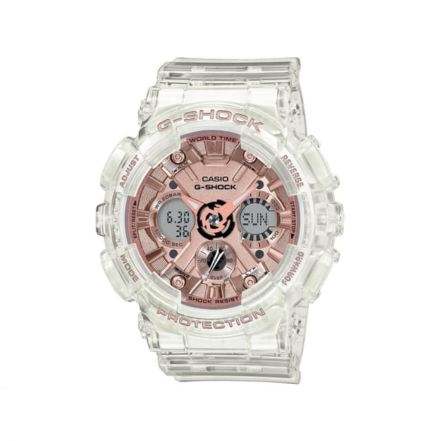 ساعة كاسيو جي شوك رقمي و أنالوج نسائي شفاف Casio G-SHOCK WOMEN Casual Watch GMA-S120SR-7ADR