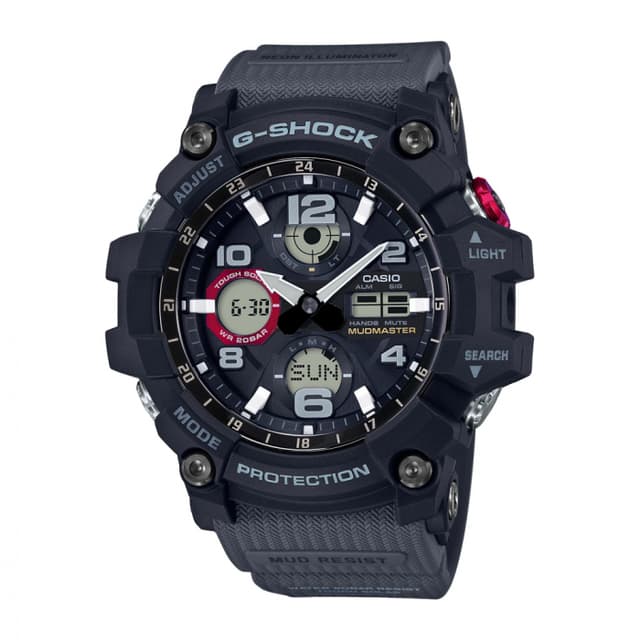 ساعة كاسيو جي شوك ماستر اوف جي أنالوج ورقمي رمادي Casio G-SHOCK MASTER of G Men Watch GSG-100-1A3DR